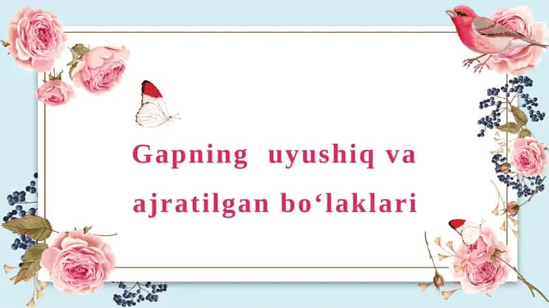 Gapning uyushiq va ajratilgan boʻlaklari
