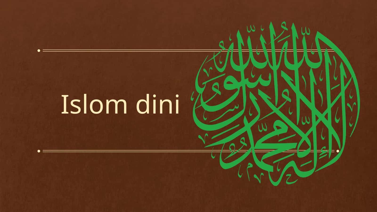 Islom dini