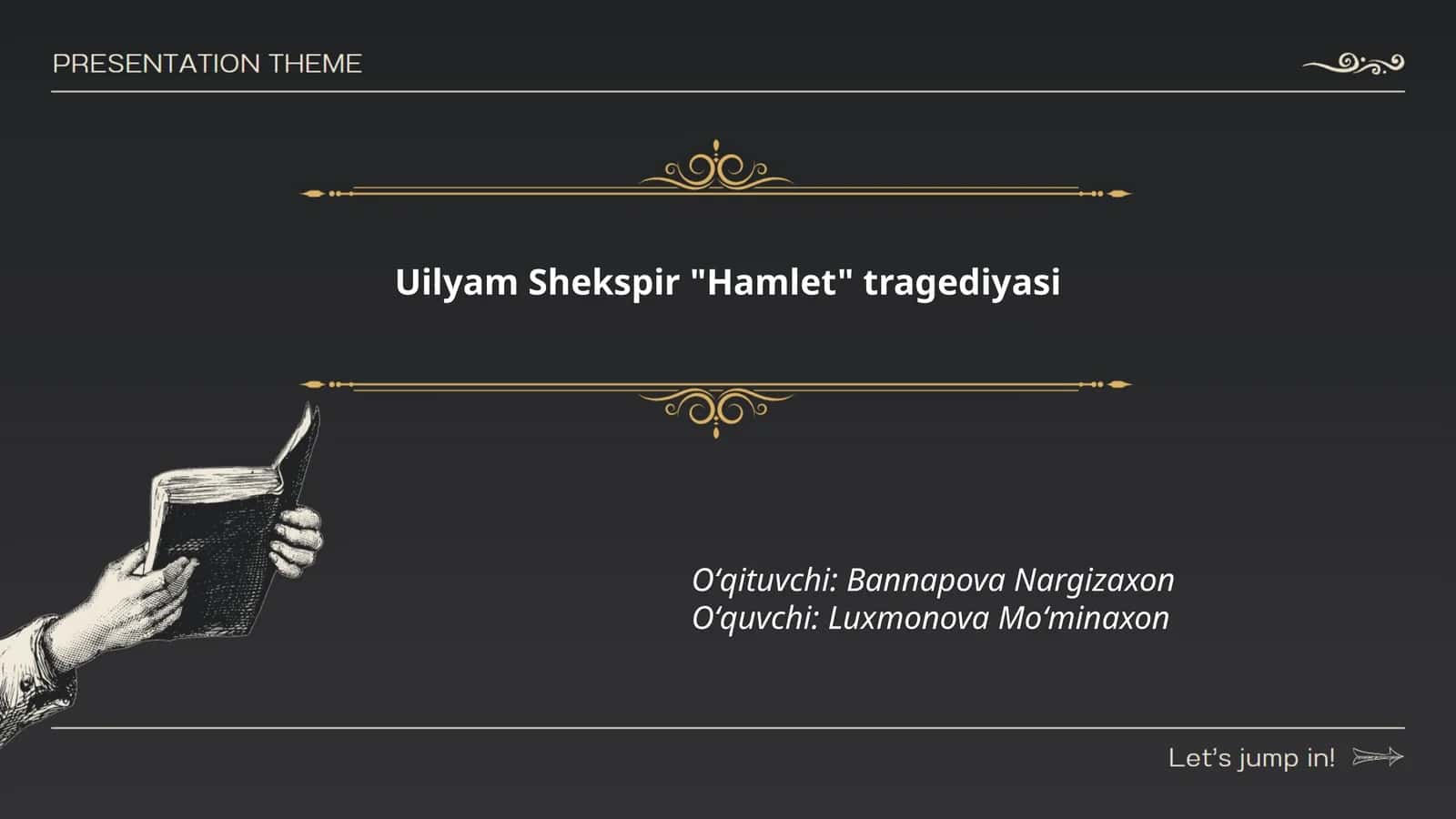 Uilyam Shekspir "Hamlet" tragediyasi