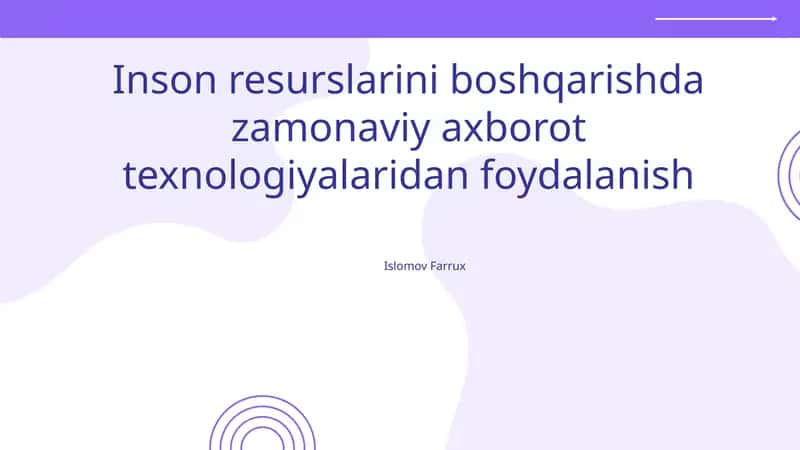Axborot texnologiyalari va inson resurslari