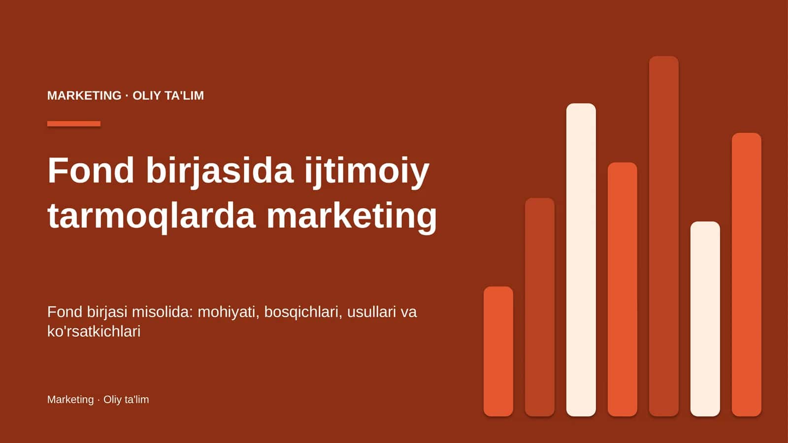 Fond birjasida ijtimoiy tarmoqlarda marketing