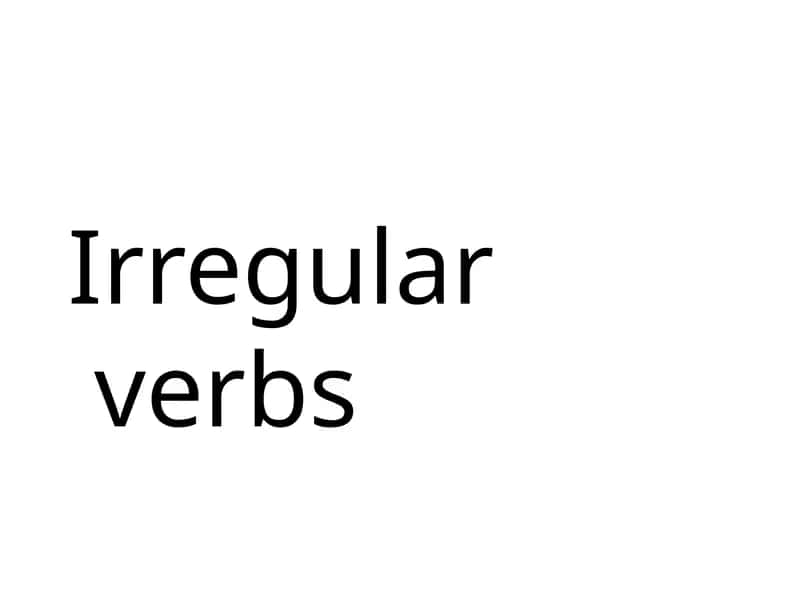 Irregularverbs