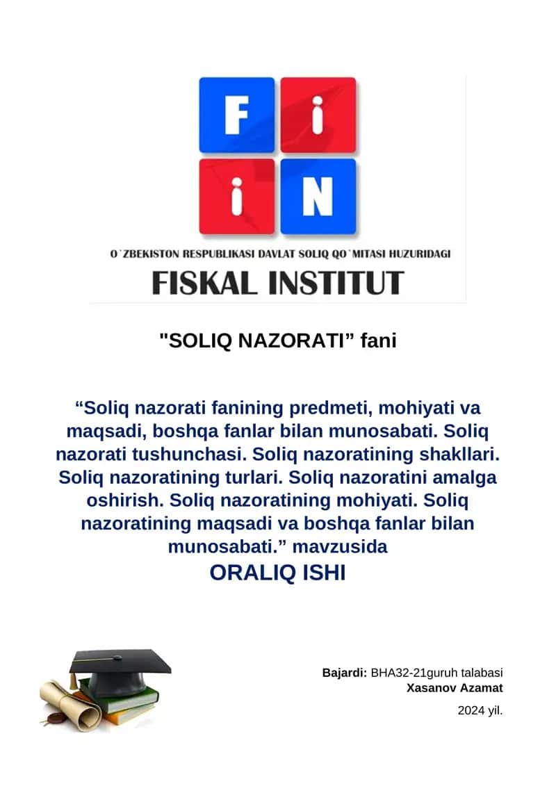SOLIQ NAZORATI