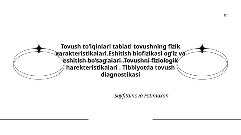 Tovush toʼlqinlari tabiati va fiziologiyasi