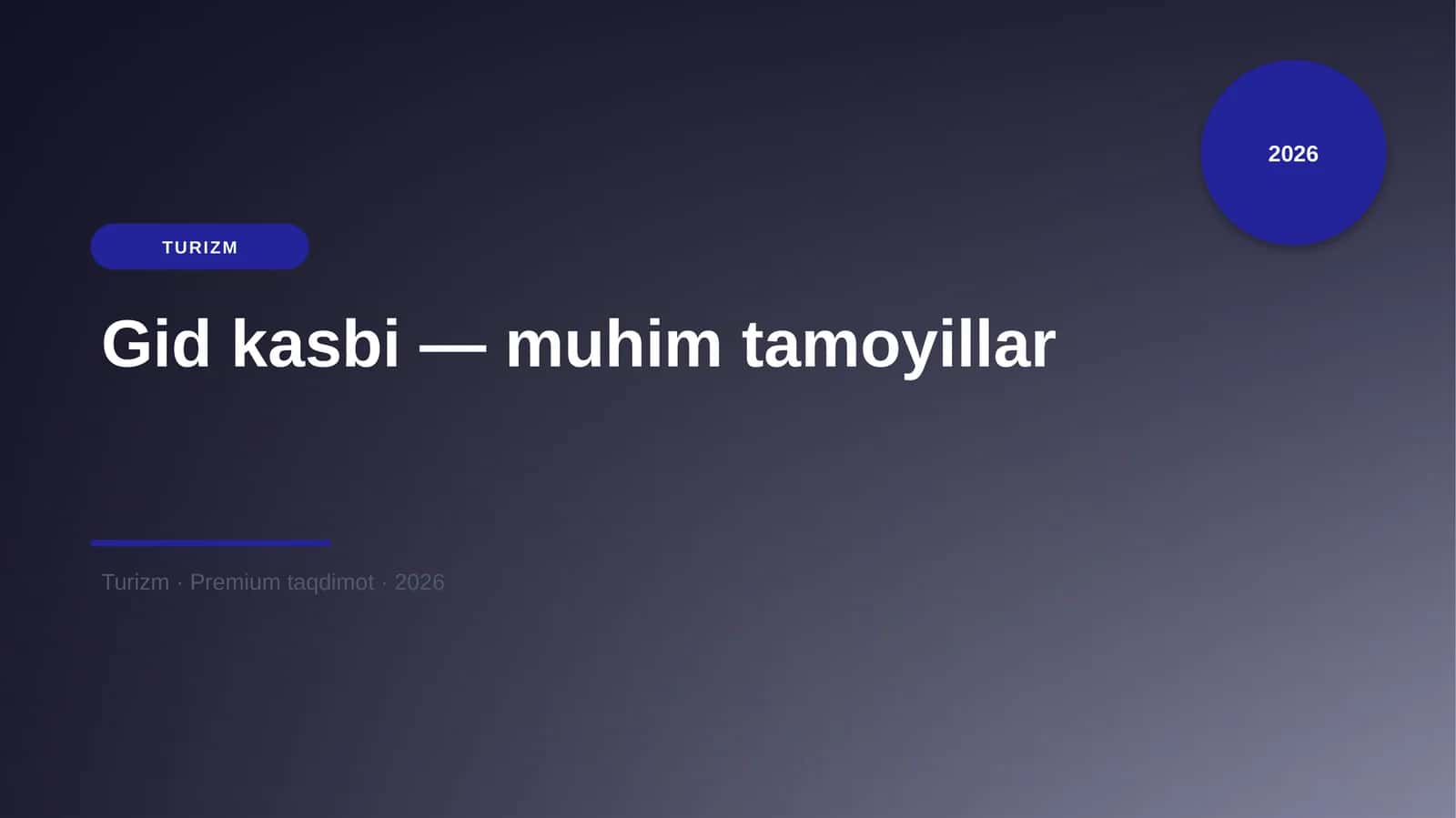 Gid kasbi — muhim tamoyillar