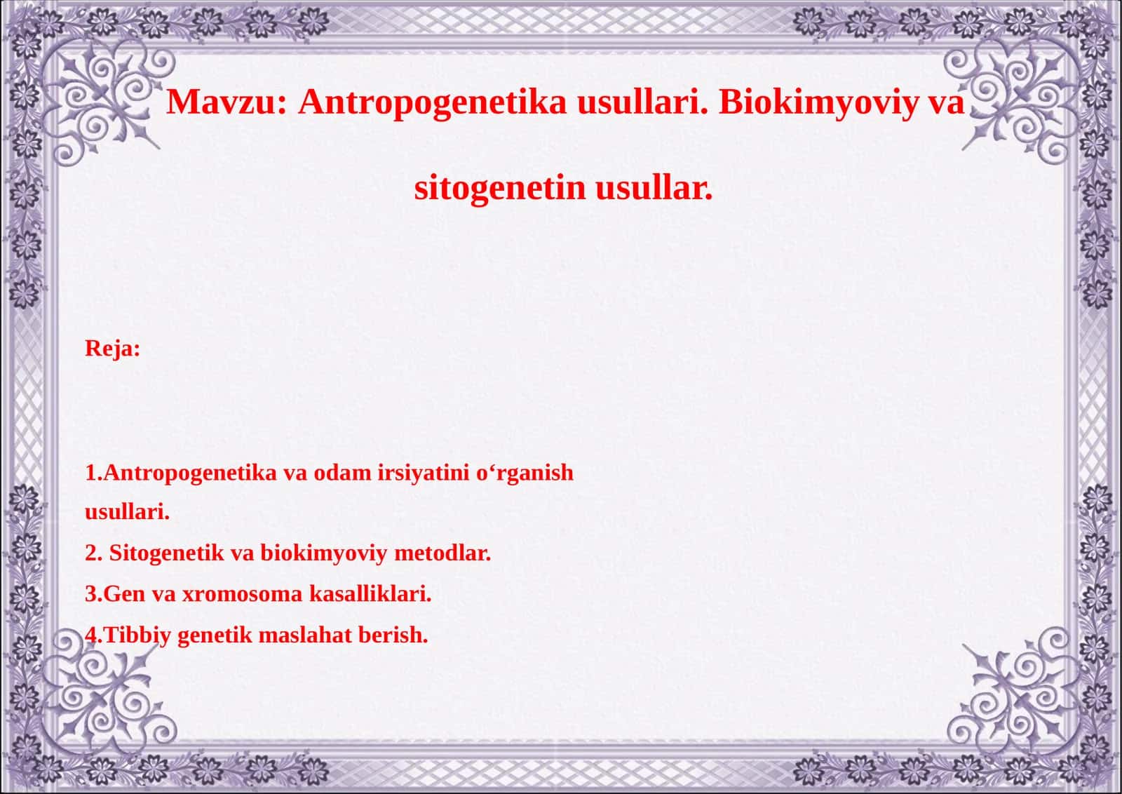 Antropogenetika usullari