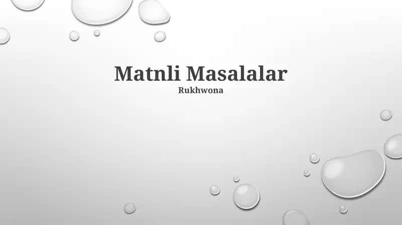 Matnli Masalalar