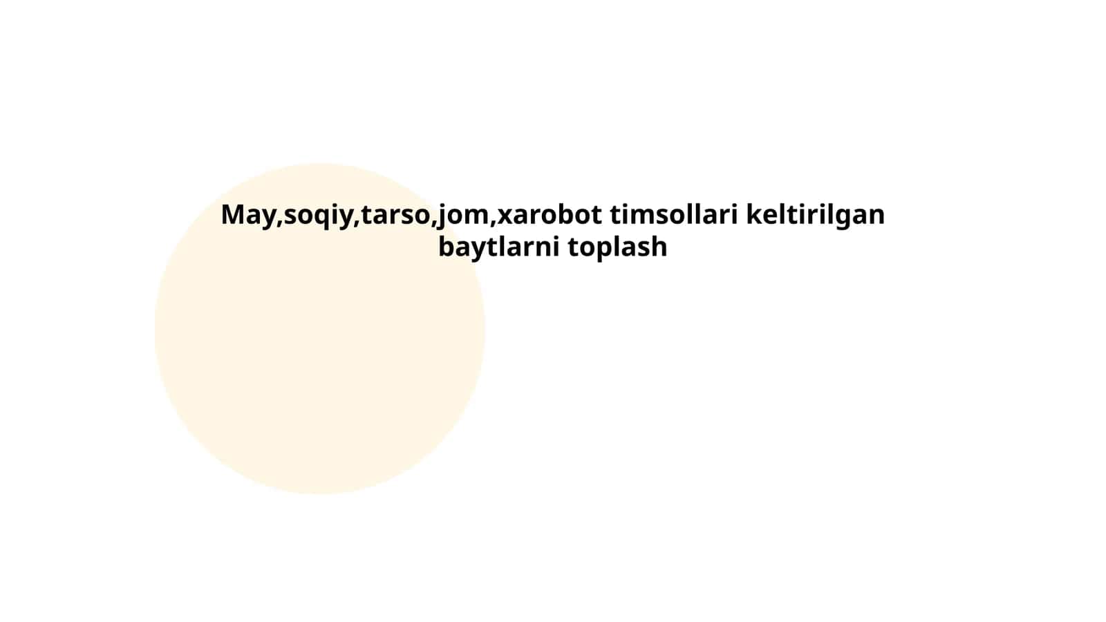 May soqiysi tahlili