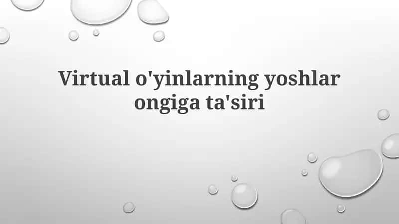 Virtualo'yinlarningyoshlarongigata'siri