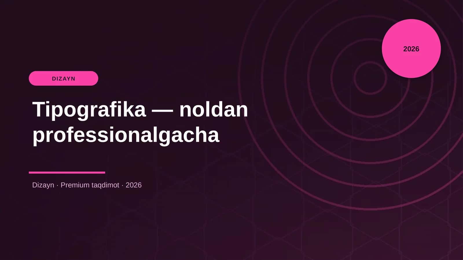 Tipografika — noldan professionalgacha