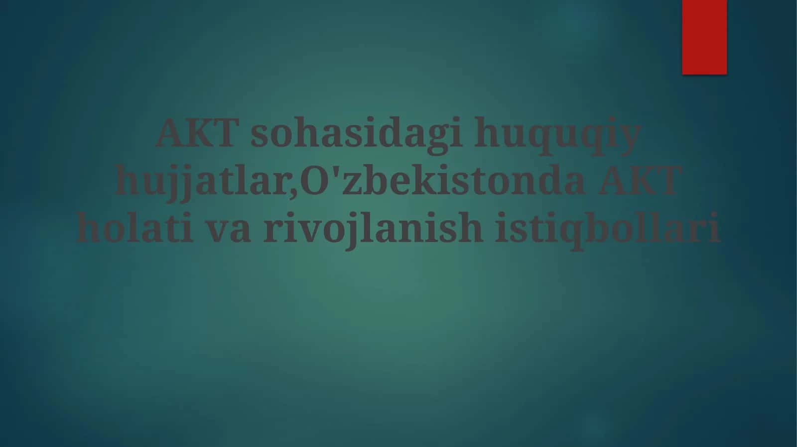 Huquqiy hujjatlar O'zbekistonda