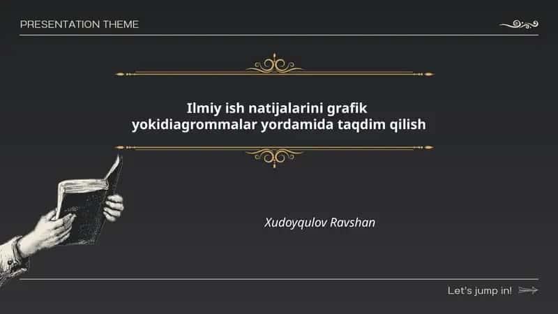 Ilmiy ish natijalarini grafik yokidiagrommalar yordamida taqdim qilish