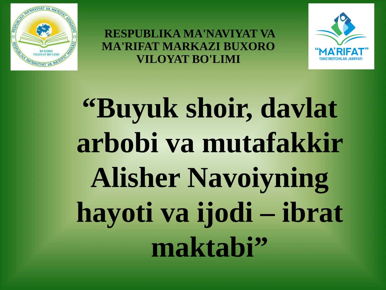 Buyukshoir,davlatarbobivamutafakkirAlisherNavoiyninghayotivaijodi–ibratmaktabi