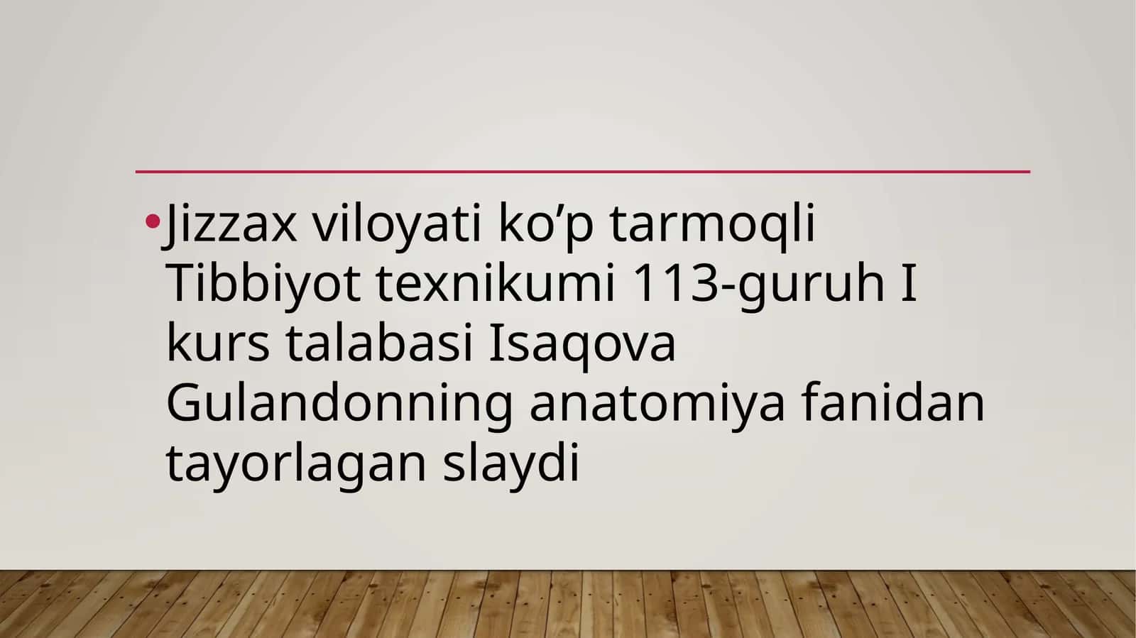 Isaqova Gulandon anatomiyasi