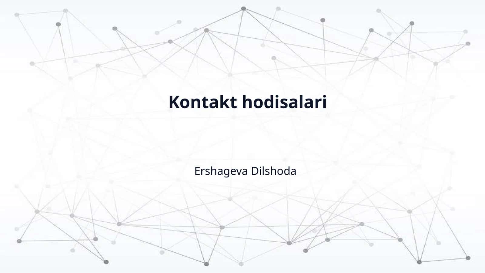 Kontakt hodisalari