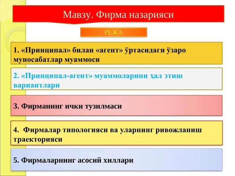 Фирма назарияси