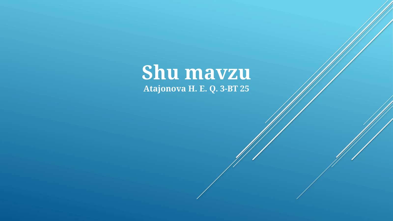 Ustoz-shogird munosabatlari
