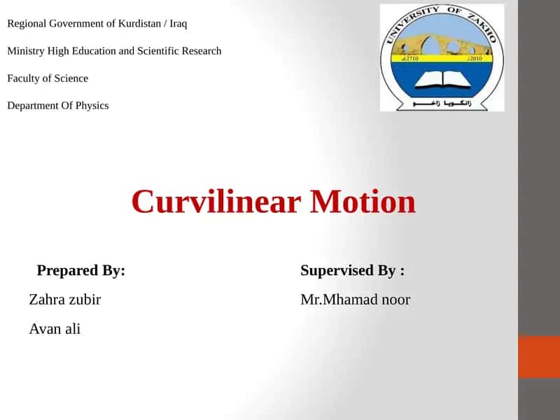 Curvilinear Motion