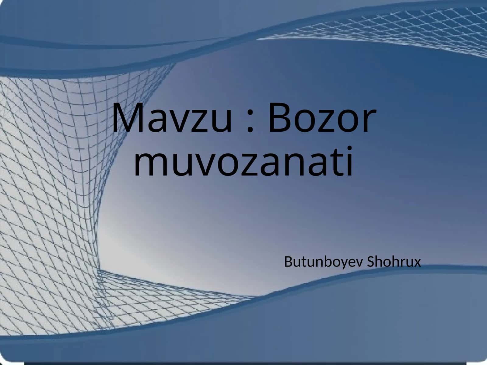 Bozor muvozanati