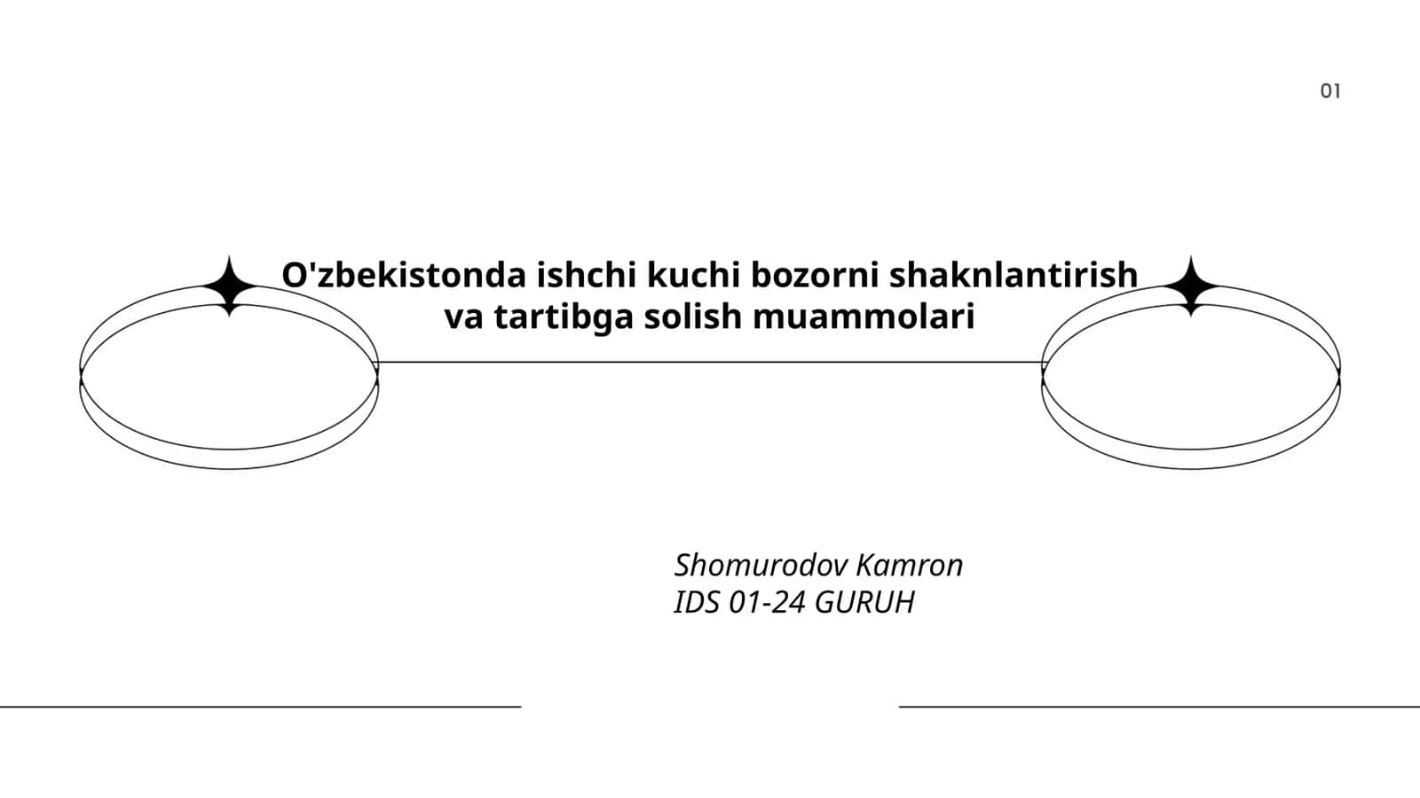 O'zbekistonda ishchi kuchi bozorni shaknlantirish va tartibga solish muammolari