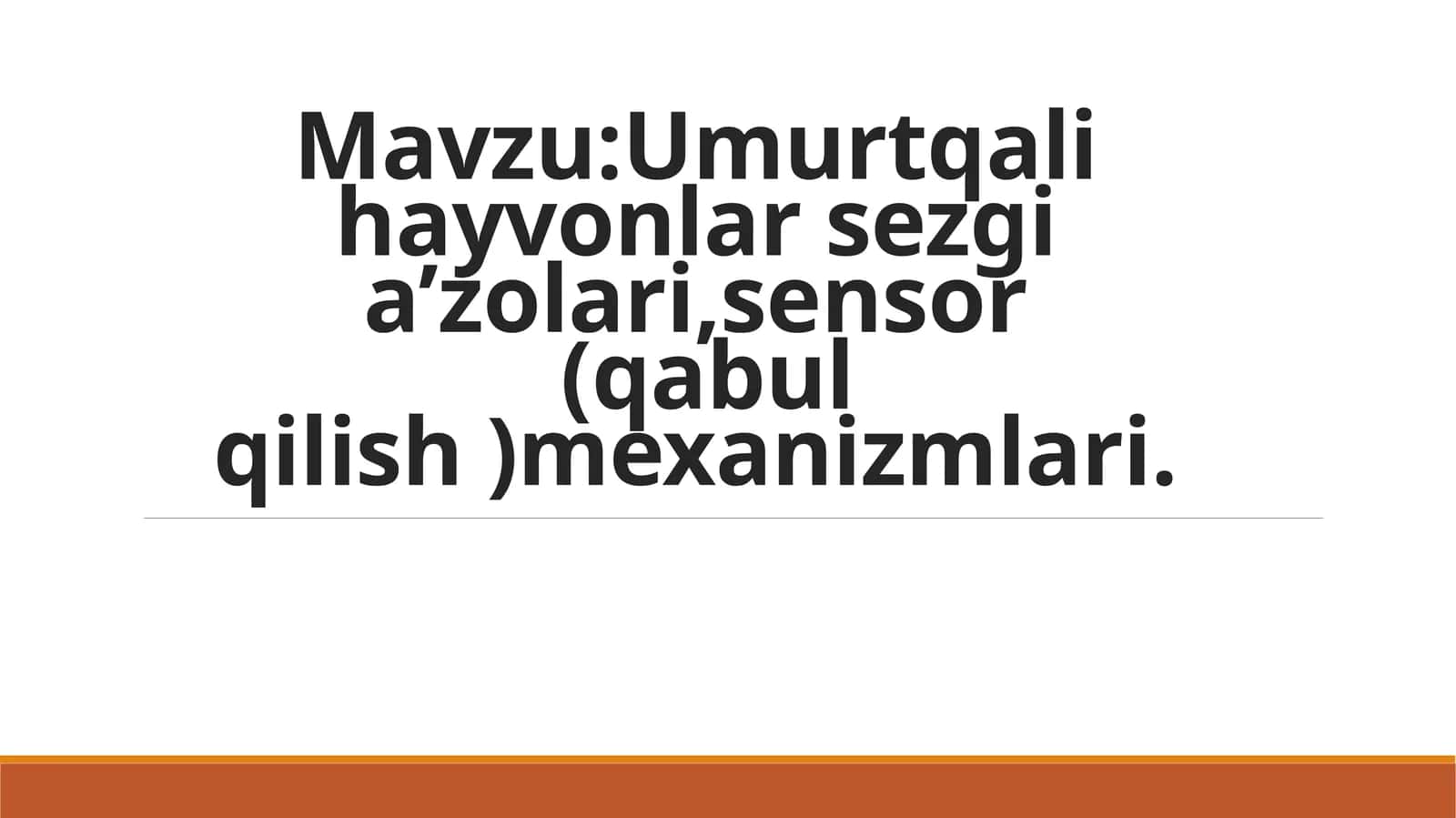 Baliqlarning sezgia’zolari