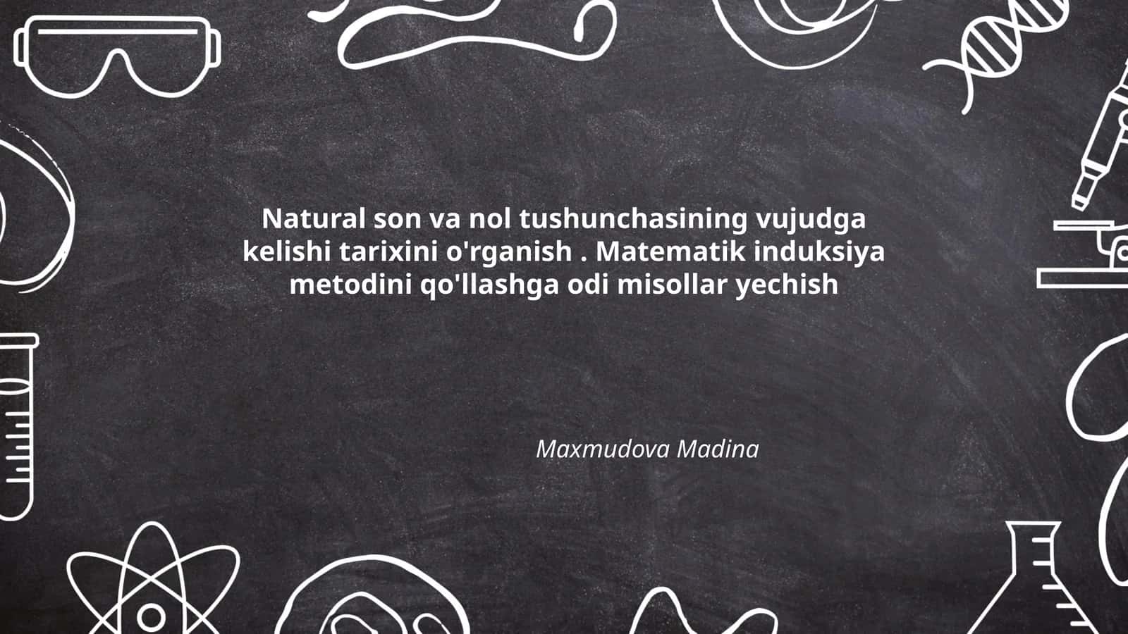 Natural son va nol tushunchasining vujudga kelishi tarixi