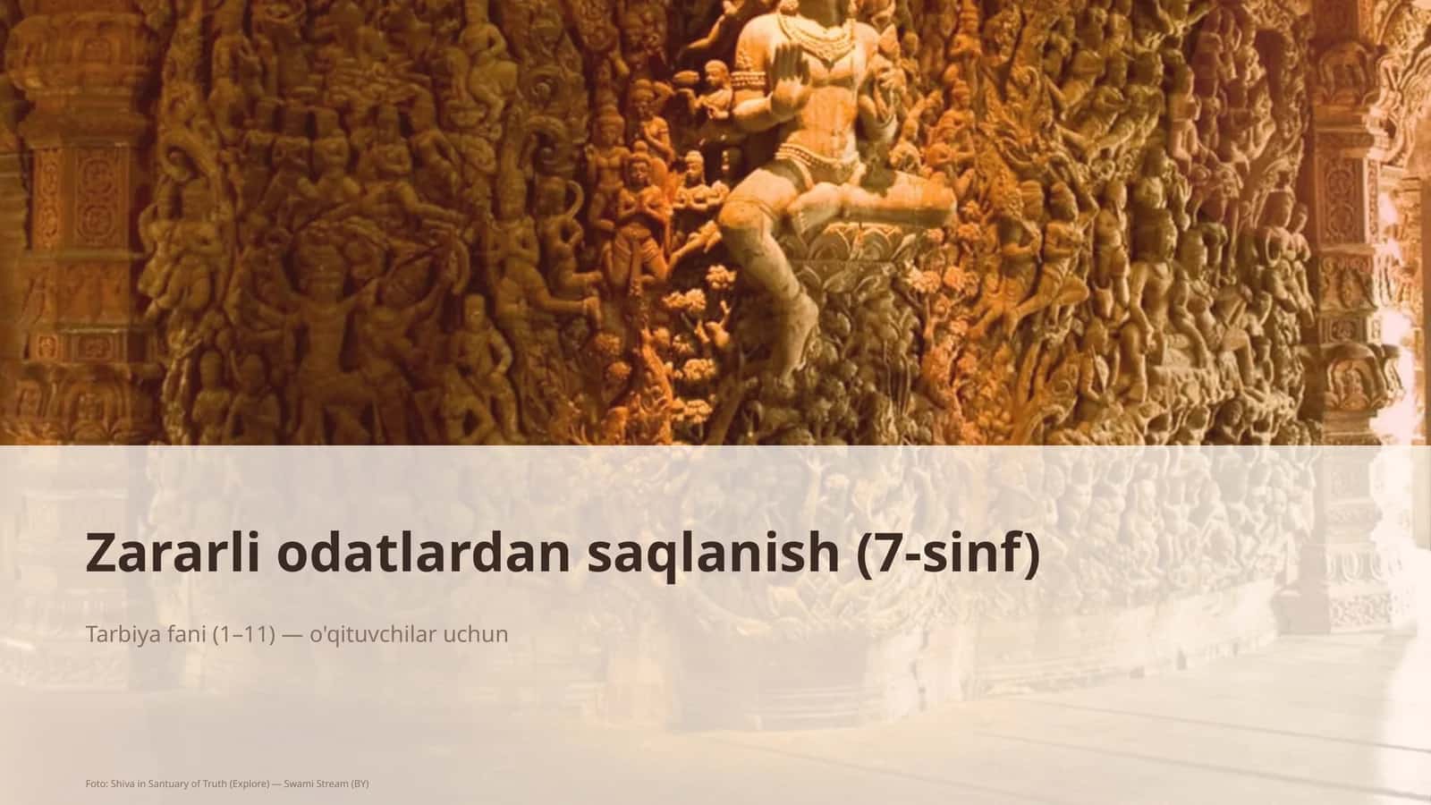 Zararli odatlardan saqlanish (7-sinf)