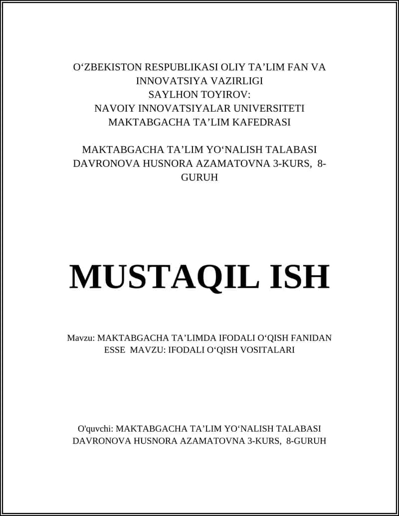 Ifodali Oʻqish Vositalari