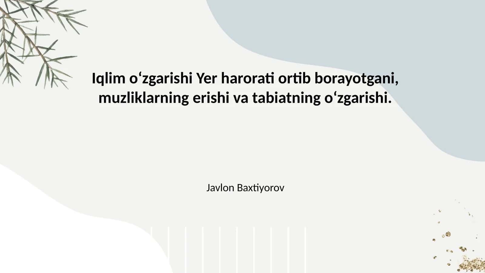 Iqlim o‘zgarishi