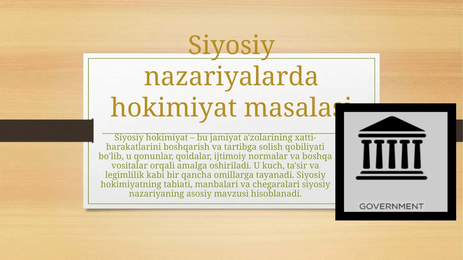 Siyosiy nazariyalarda hokimiyat masalasi