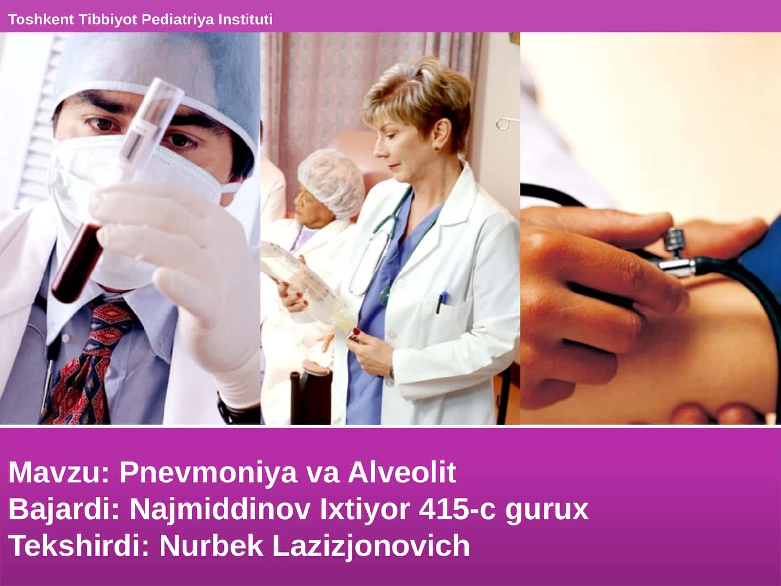 Pnevmoniya va Alveolit