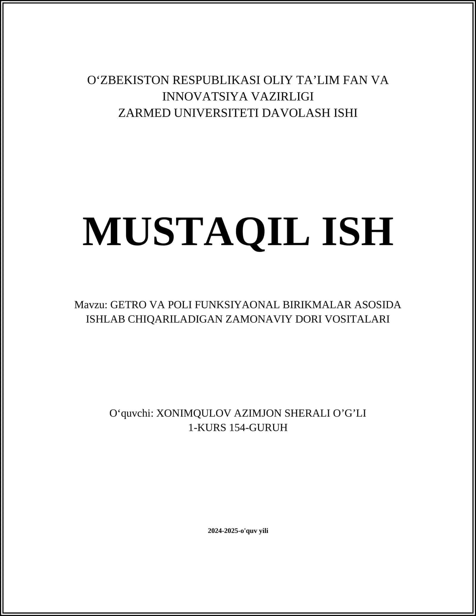 Gidro va Poli Funktsional Birikmalar
