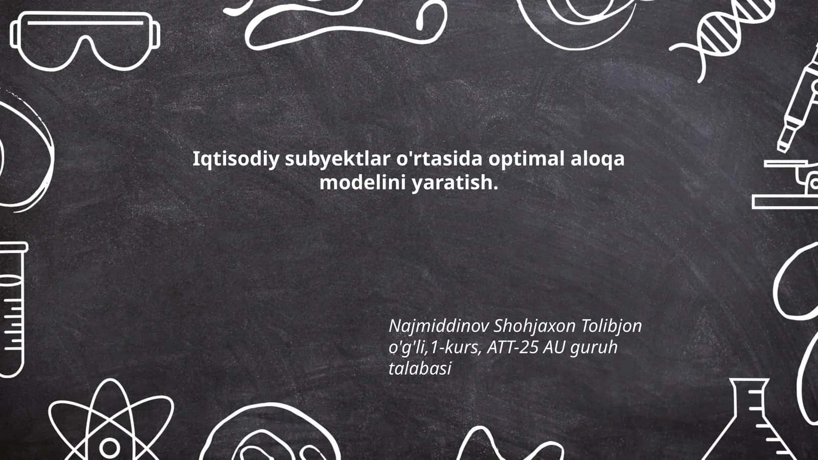 Optimal aloqa modeli yaratish