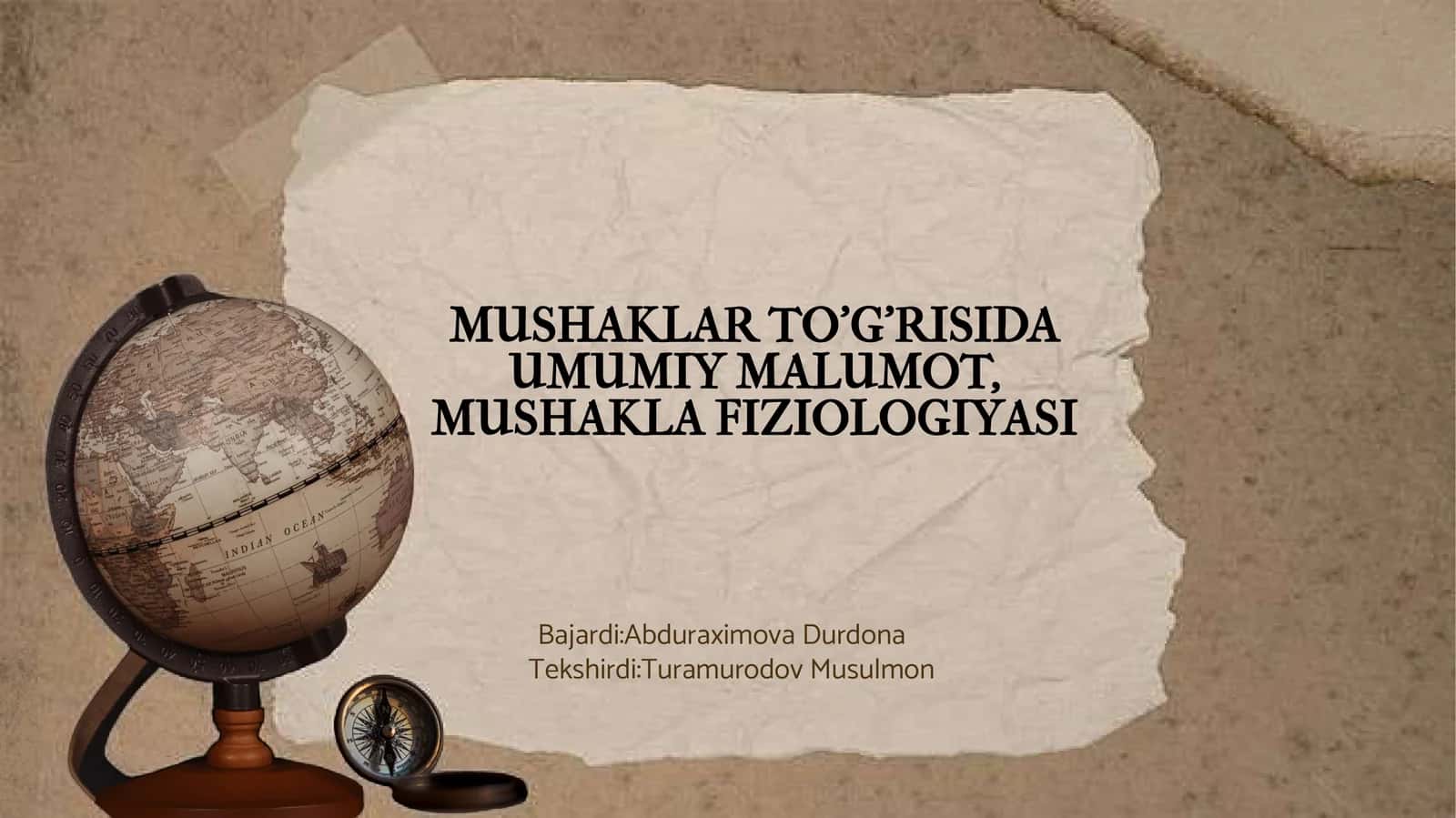 Mushaklar ta'rifi va turlari