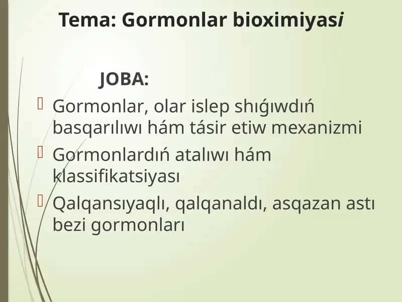 Gormonlar biokimiyasi