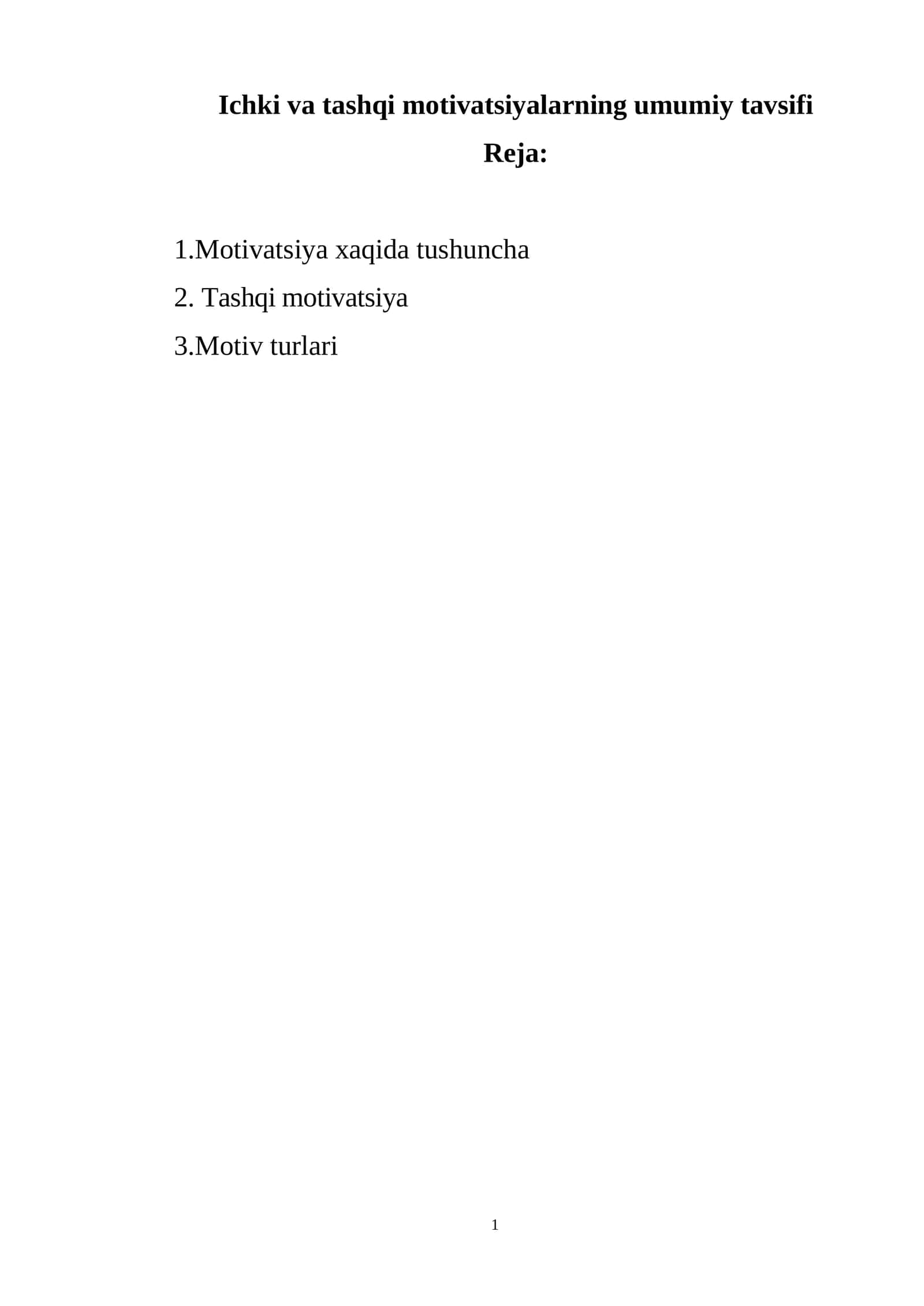 Motivatsiya turlari