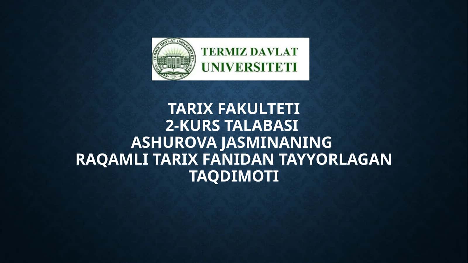 Amir Temur va Temuriylar davlati CHILIGI