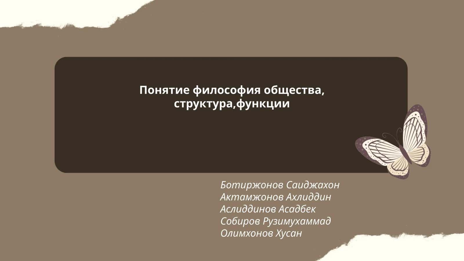 Понятие философия общества, структура,функции