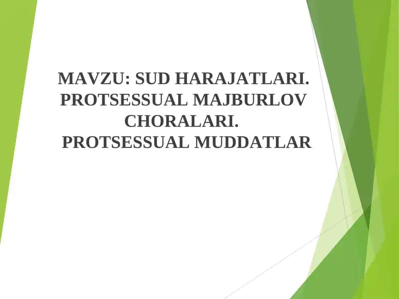 SUD HARAJATLARI
