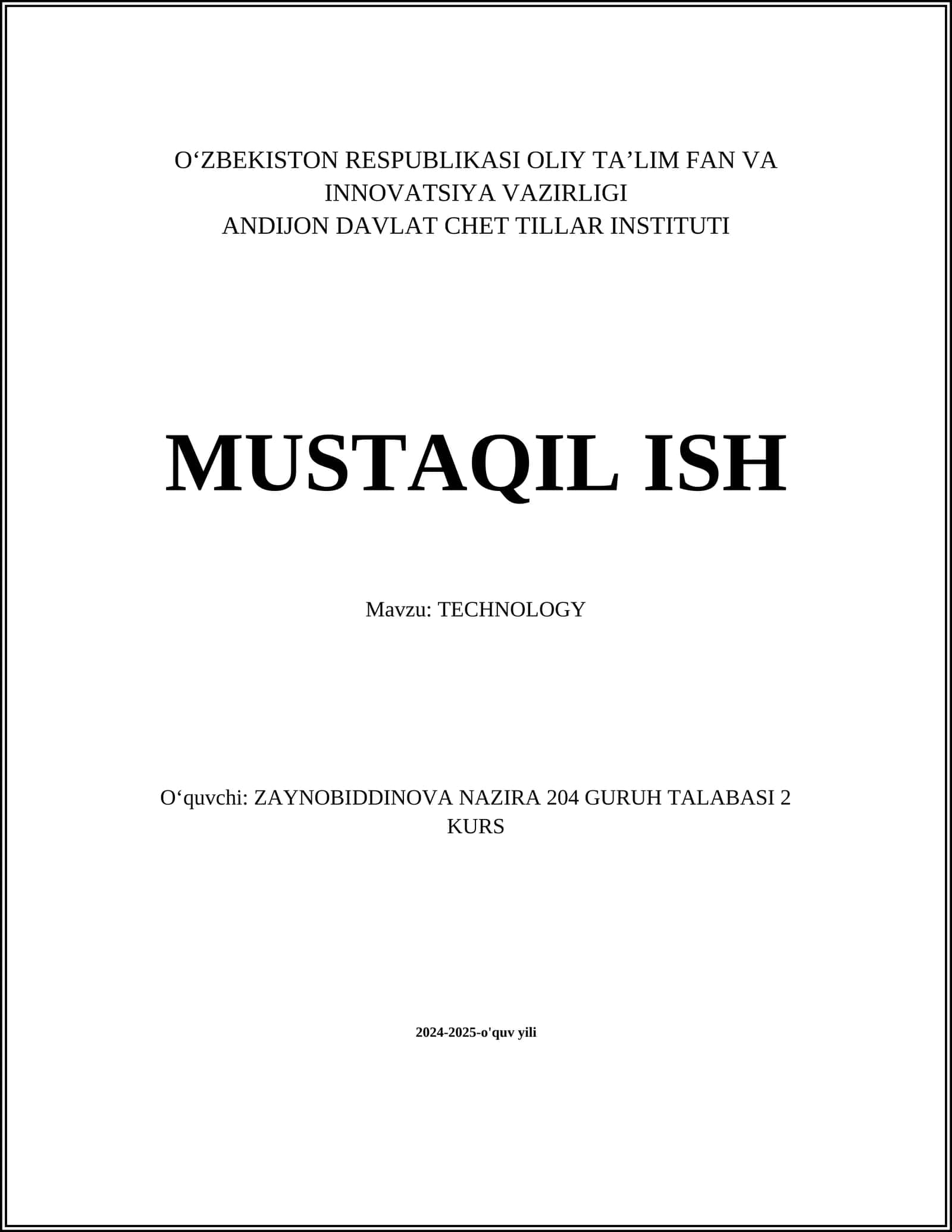 TECHNOLOGY