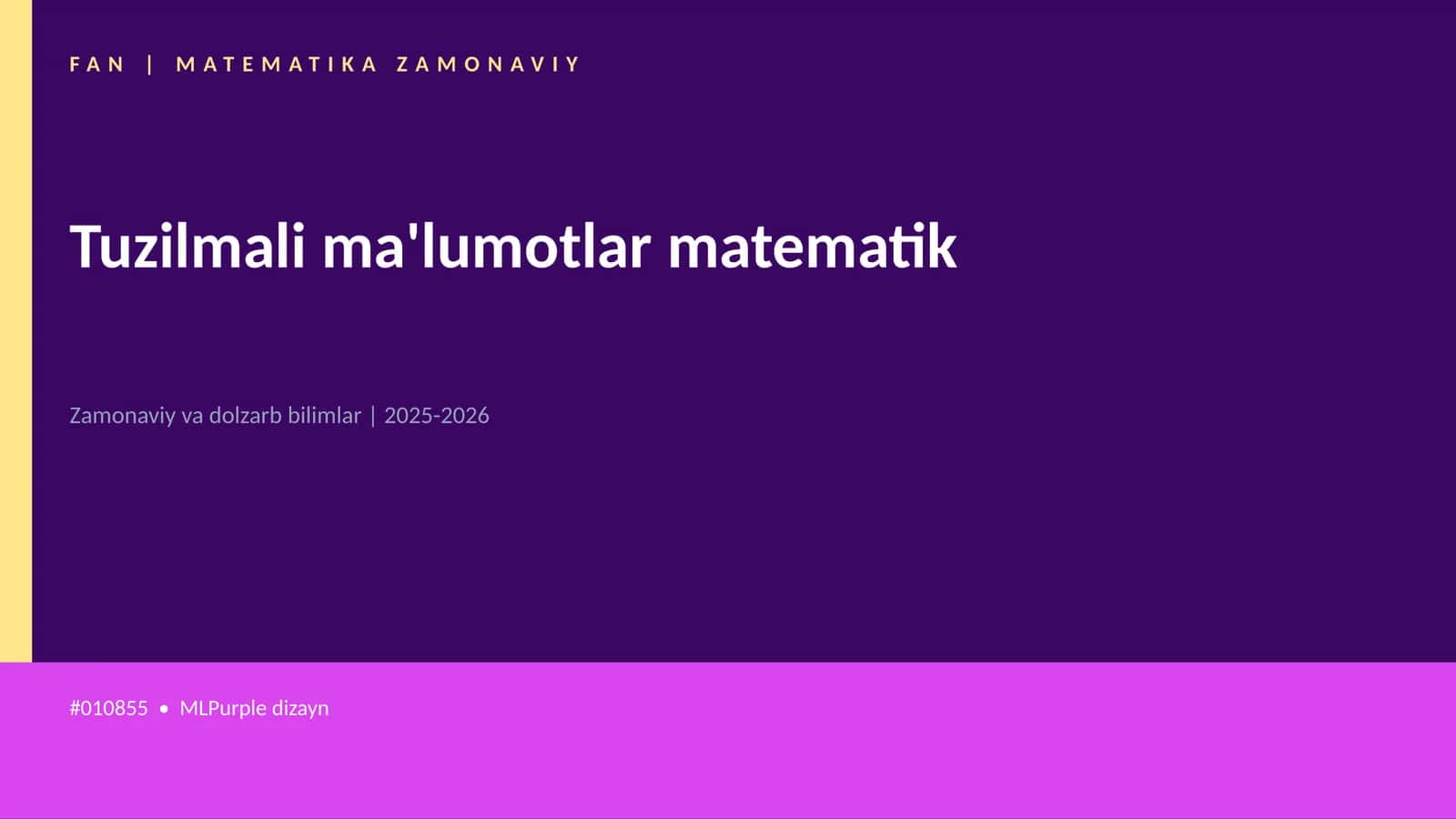 Tuzilmali ma'lumotlar matematik