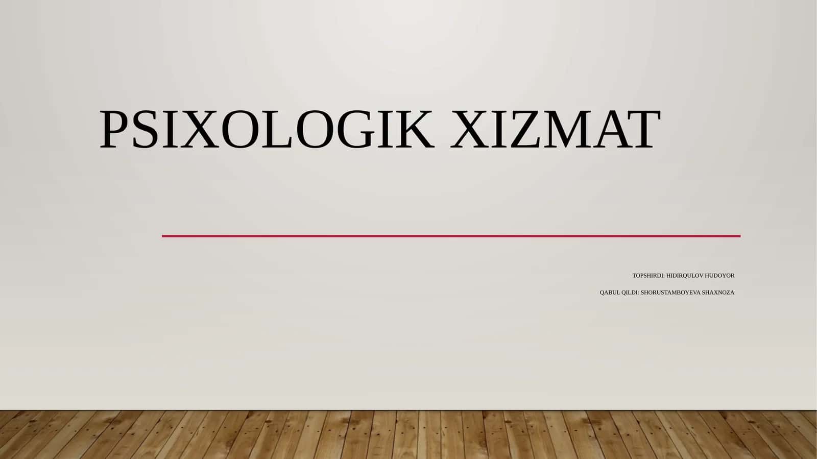 Psixologik muammolarni hal qilish