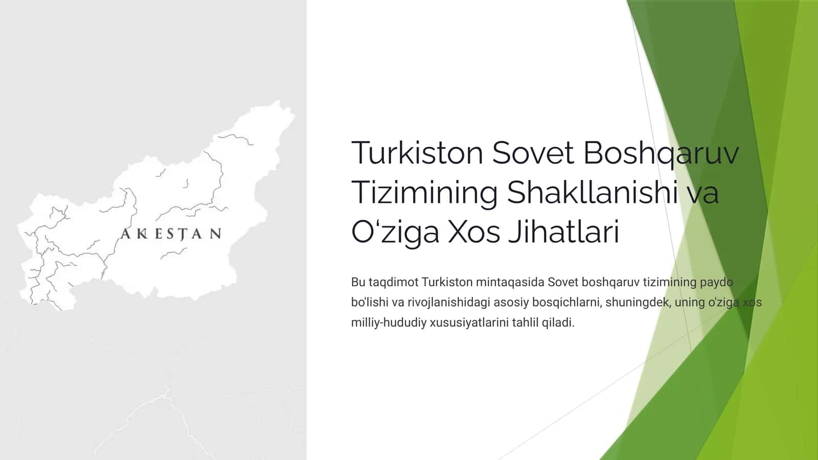 Turkiston Sovet Boshqaruv Tizimining Shakllanishi va O‘ziga Xos Jihatlari