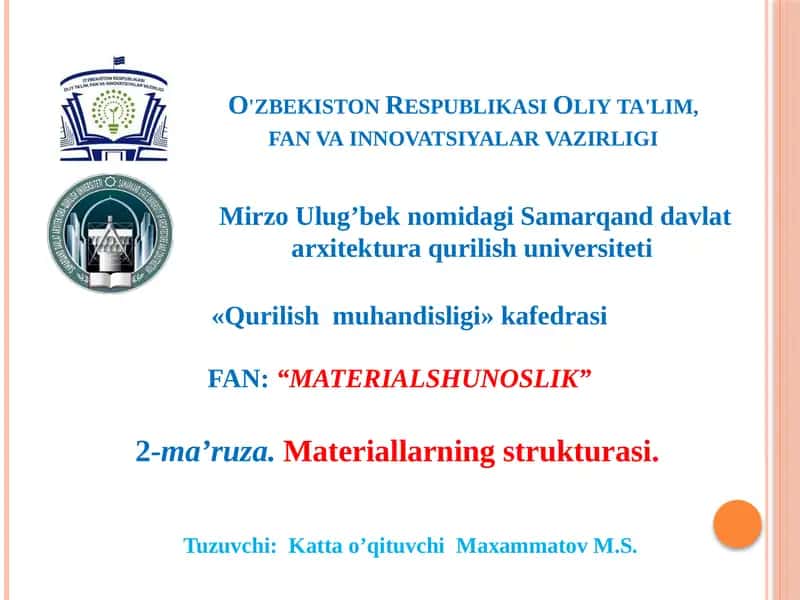"Materiаllаrningstrukturаsi"