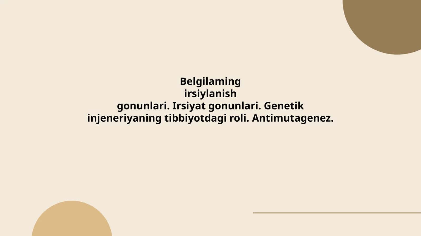 Belgilarning irsiylanish qonunlari