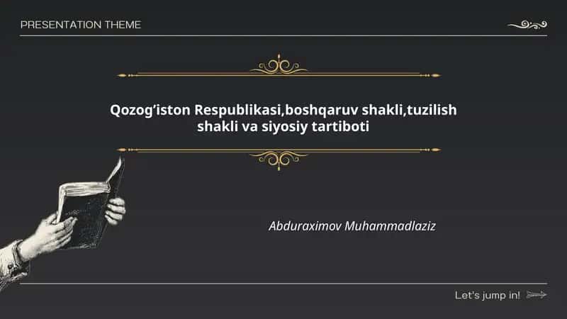 Qozog’iston Respublikasi,boshqaruv shakli,tuzilish shakli va siyosiy tartiboti