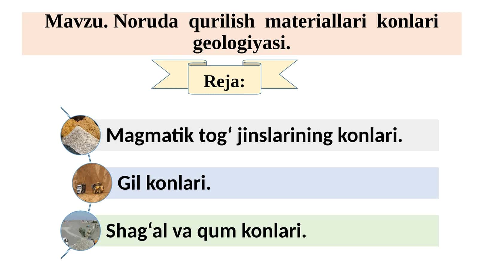 Noruda qurilish materiallari konlari geologiyasi