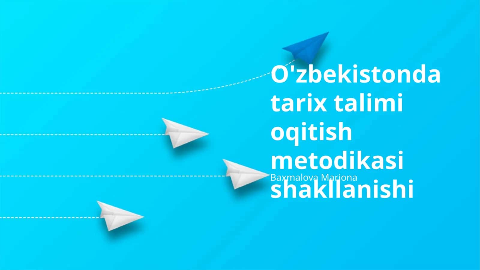 Zamonaviy Oʻzbekiston Sharoitida Tarixni Oʻqitish Metodologiyasi