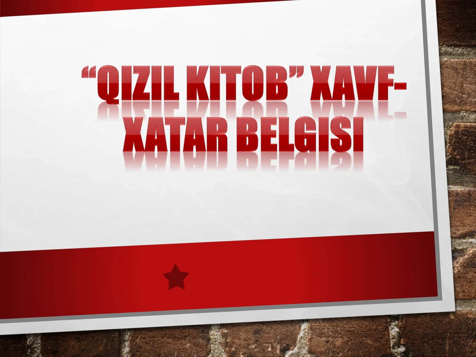 O’ZBEKISTONNING BIRINCHI “QIZIL KITOB”I