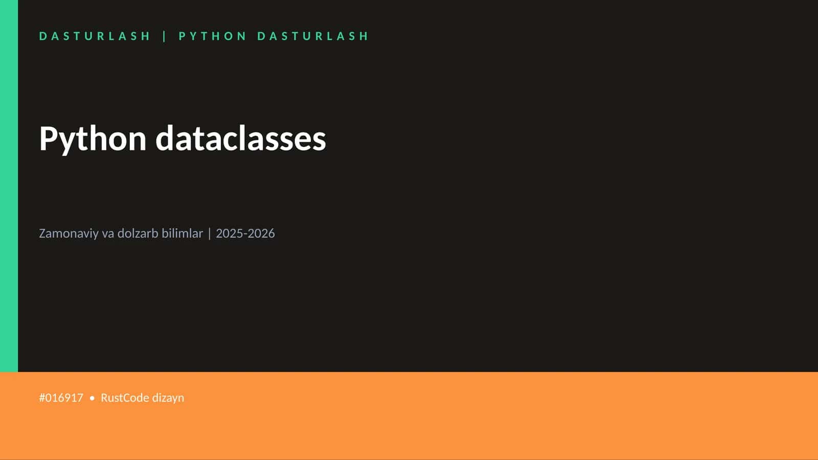 DASTURLASH | PYTHON DASTURLASH